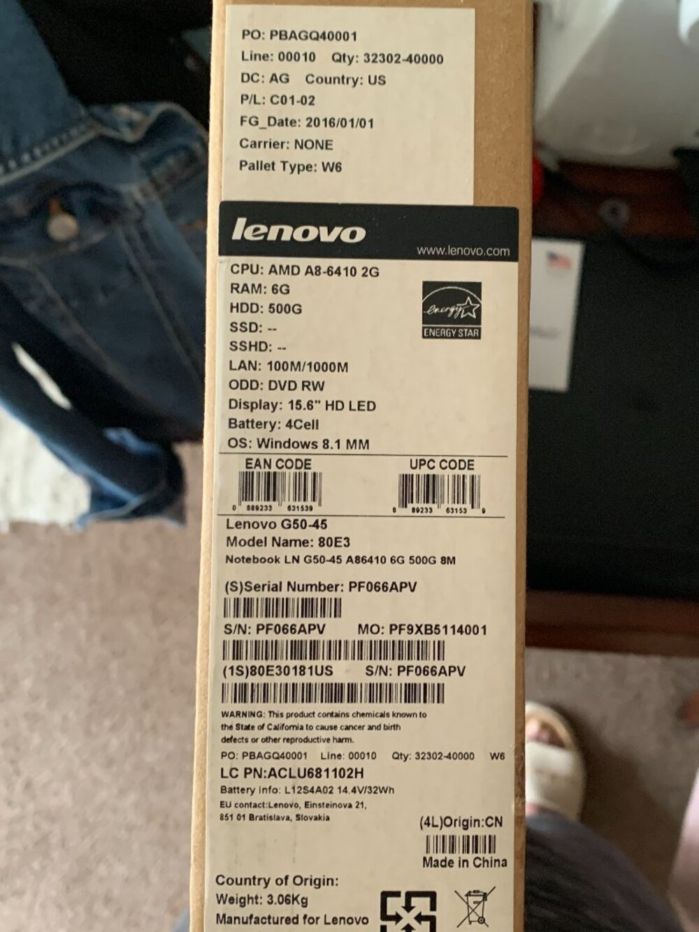 Lenovo Laptop Power Supply